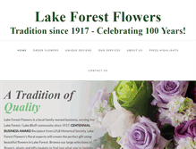 Tablet Screenshot of lakeforestflowers.com